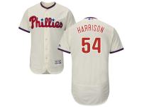 Cream Matt Harrison Men #54 Majestic MLB Philadelphia Phillies Flexbase Collection Jersey
