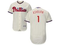Cream Richie Ashburn Men #1 Majestic MLB Philadelphia Phillies Flexbase Collection Jersey