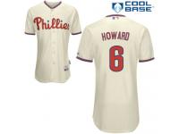 Cream Ryan Howard Youth #6 Majestic MLB Philadelphia Phillies Cool Base Alternate Jersey