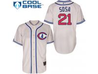 Cream Sammy Sosa Men #21 Majestic MLB Chicago Cubs 1929 Turn Back The Clock Jersey