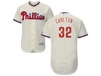 Cream Steve Carlton Men #32 Majestic MLB Philadelphia Phillies Flexbase Collection Jersey