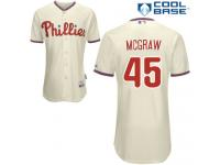 Cream Tug McGraw Men #45 Majestic MLB Philadelphia Phillies Cool Base Alternate Jersey