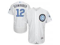 Cubs #12 Kyle Schwarber White (Blue Strip) Flexbase Authentic Collection 2016 Father Day Stitched Baseball Jersey