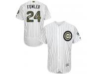 Cubs #24 Dexter Fowler White (Blue Strip) Flexbase Authentic Collection 2016 Memorial Day Stitched Baseball Jersey