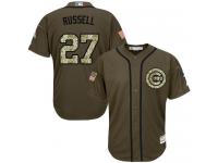 Cubs #27 Addison Russell Green Salute to Service Stitched Baseball Jersey