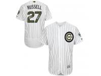 Cubs #27 Addison Russell White (Blue Strip) Flexbase Authentic Collection 2016 Memorial Day Stitched Baseball Jersey