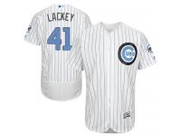 Cubs #41 John Lackey White (Blue Strip) Flexbase Authentic Collection 2016 Father Day Stitched Baseball Jersey