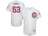 Cubs #53 Trevor Cahill White (Blue Strip) Flexbase Authentic Collection 2016 Mother Day Stitched Baseball Jersey