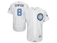 Cubs #8 Andre Dawson White (Blue Strip) Flexbase Authentic Collection 2016 Father Day Stitched Baseball Jersey