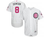 Cubs #8 Andre Dawson White (Blue Strip) Flexbase Authentic Collection 2016 Mother Day Stitched Baseball Jersey