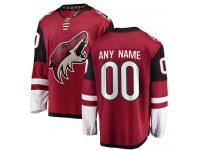 Customized Men's Arizona Coyotes Burgundy Red Home Breakaway NHL Jersey