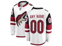 Customized Men's Arizona Coyotes White Away Breakaway NHL Jersey