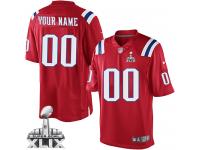 Customized New England Patriots Alternate Jersey | Nike Super Bowl XLIX Youth Red NFL Limited