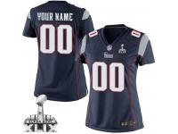Customized New England Patriots Home Jersey | Nike Super Bowl XLIX Women's Navy Blue NFL Limited