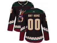 Customized Women's Adidas Arizona Coyotes Black Alternate Authentic NHL Jersey