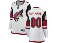 Customized Women's Arizona Coyotes White Away Breakaway NHL Jersey