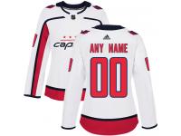 Customized Women's Reebok Washington Capitals White Away Authentic NHL Jersey