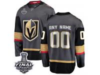 Customized Youth Fanatics Branded Vegas Golden Knights Black Home Breakaway 2018 Stanley Cup Final NHL Jersey