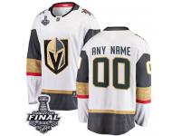 Customized Youth Fanatics Branded Vegas Golden Knights White Away Breakaway 2018 Stanley Cup Final NHL Jersey