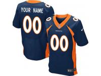 Denver Broncos Customized Men's Alternate Jersey - Navy Blue Nike NFL Elite