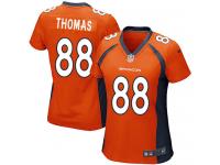 Denver Broncos Demaryius Thomas Women's Home Jersey - Orange Nike NFL #88 Game