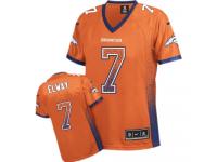 Denver Broncos John Elway Women's Jersey - Orange Drift Fashion Nike NFL #7 Game