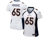 Denver Broncos Louis Vasquez Women's Road Jersey - White Nike NFL #65 Game