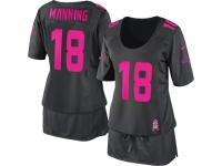 Denver Broncos Peyton Manning Women's Jersey - Dark Grey Breast Cancer Awareness Nike NFL #18 Game