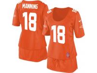 Denver Broncos Peyton Manning Women's Jersey - Orange Breast Cancer Awareness Nike NFL #18 Game