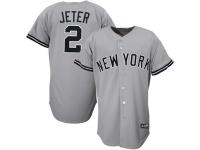 Derek Jeter New York Yankees #2 Majestic Replica Jersey - Gray