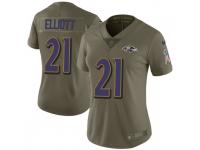 DeShon Elliott Baltimore Ravens Women's Limited Salute to Service Nike Jersey - Green