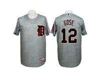 Detroit Tigers #12 Anthony Gose Authentic 3D Fashion Grey Jersey