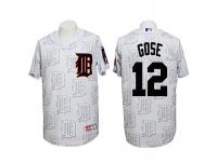 Detroit Tigers #12 Anthony Gose Authentic 3D Fashion White Jersey