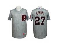 Detroit Tigers #27 Andrew Romine Authentic 3D Fashion Grey Jersey