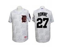 Detroit Tigers #27 Andrew Romine Authentic 3D Fashion White Jersey