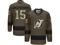 Devils #15 Jamie Langenbrunner Green Salute to Service Stitched NHL Jersey