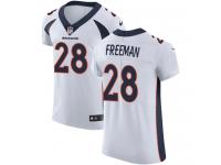 Elite Men's Royce Freeman White Road Jersey NFL Nike Denver Broncos #28 Vapor Untouchable