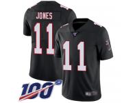 Falcons #11 Julio Jones Black Alternate Men's Stitched Football 100th Season Vapor Limited Jersey