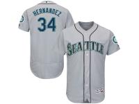 Felix Hernandez Seattle Mariners Majestic Flexbase Authentic Collection Player Jersey - Gray