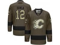 Flames #12 Jarome Iginla Green Salute to Service Stitched NHL Jersey
