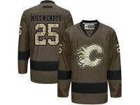 Flames #25 Joe Nieuwendyk Green Salute to Service Stitched NHL Jersey