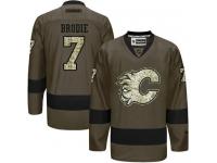 Flames #7 TJ Brodie Green Salute to Service Stitched NHL Jersey