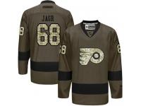 Flyers #68 Jaromir Jagr Green Salute to Service Stitched NHL Jersey