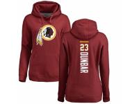 Football Women's Washington Redskins #23 Quinton Dunbar Maroon Backer Pullover Hoodie