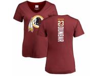 Football Women's Washington Redskins #23 Quinton Dunbar Maroon Backer T-Shirt