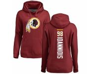 Football Women's Washington Redskins #98 Matt Ioannidis Maroon Backer Pullover Hoodie