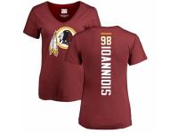 Football Women's Washington Redskins #98 Matt Ioannidis Maroon Backer T-Shirt