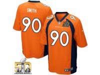 Game Antonio Smith Men Jersey - Denver Broncos #90 Home Orange Super Bowl 50 Bound Nike NFL