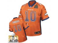 Game Emmanuel Sanders Men's Jersey Denver Broncos 10 Drift Fashion Orange Super Bowl 50 Bound Nike NFL