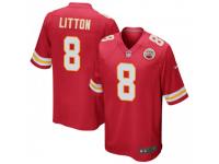 Game Men's Chase Litton Kansas City Chiefs Nike Team Color Jersey - Red